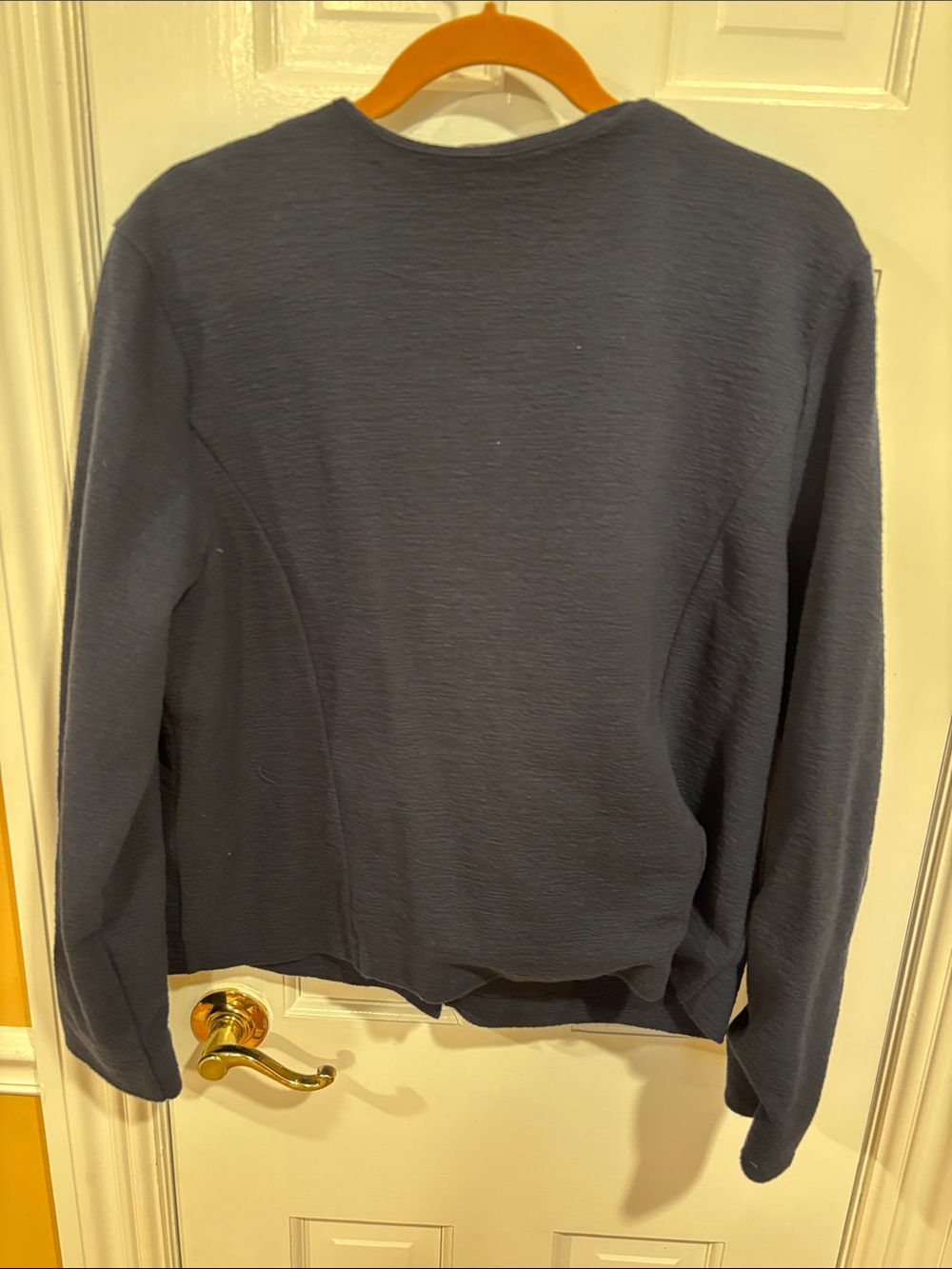 Banana Republic Navy Collarless Textured Blazer - Picture 6 of 9